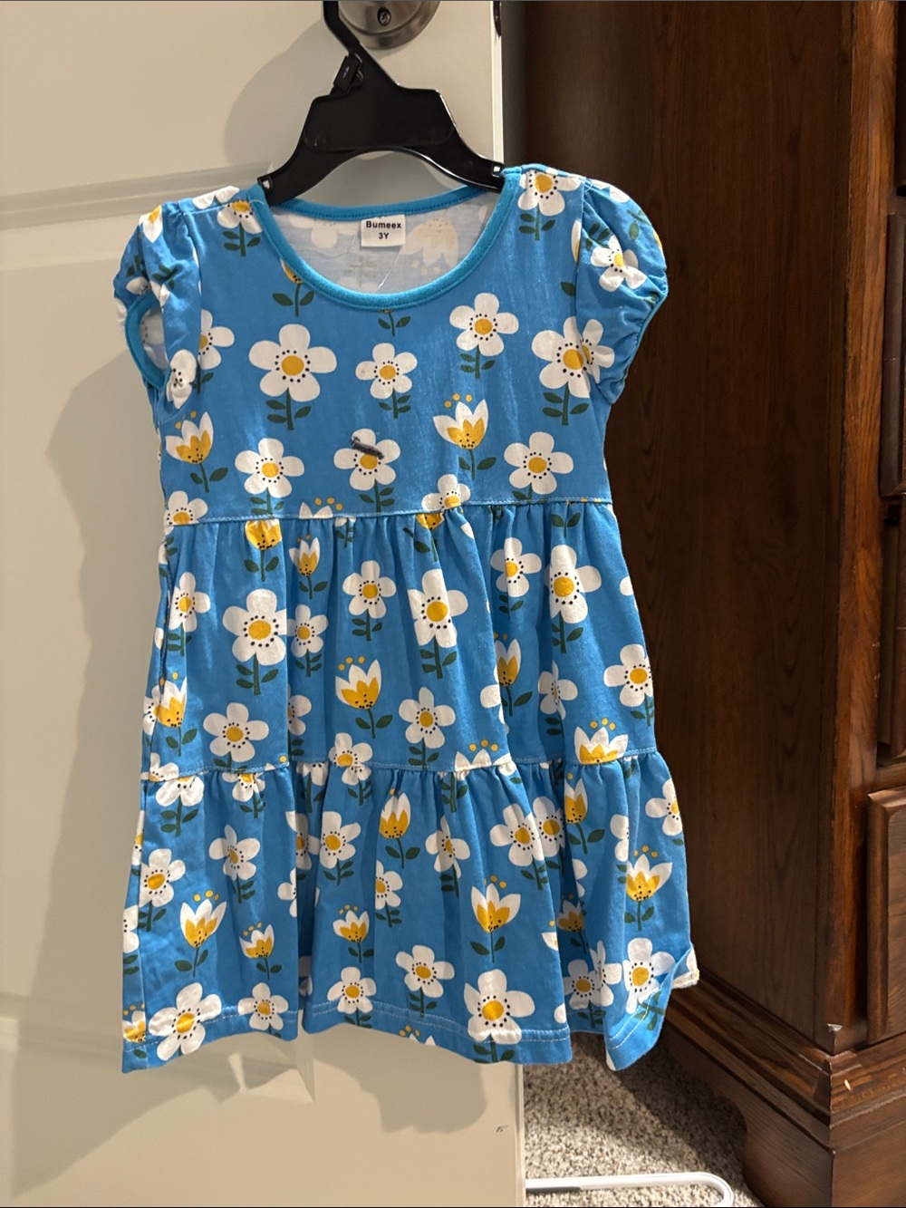 Blue Floral Tiered Dress for Girls by Gymboree